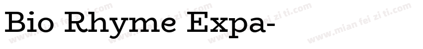 Bio Rhyme Expa字体转换